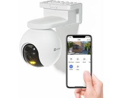 EZVIZ CB8 2K Security Camera Outdoor Wifi Wireless on Batteries, Battery 10400mAh, Intelligent Tracking, Personal Detection, Color Night Vision, Two-Way Audio, Siren, Type C