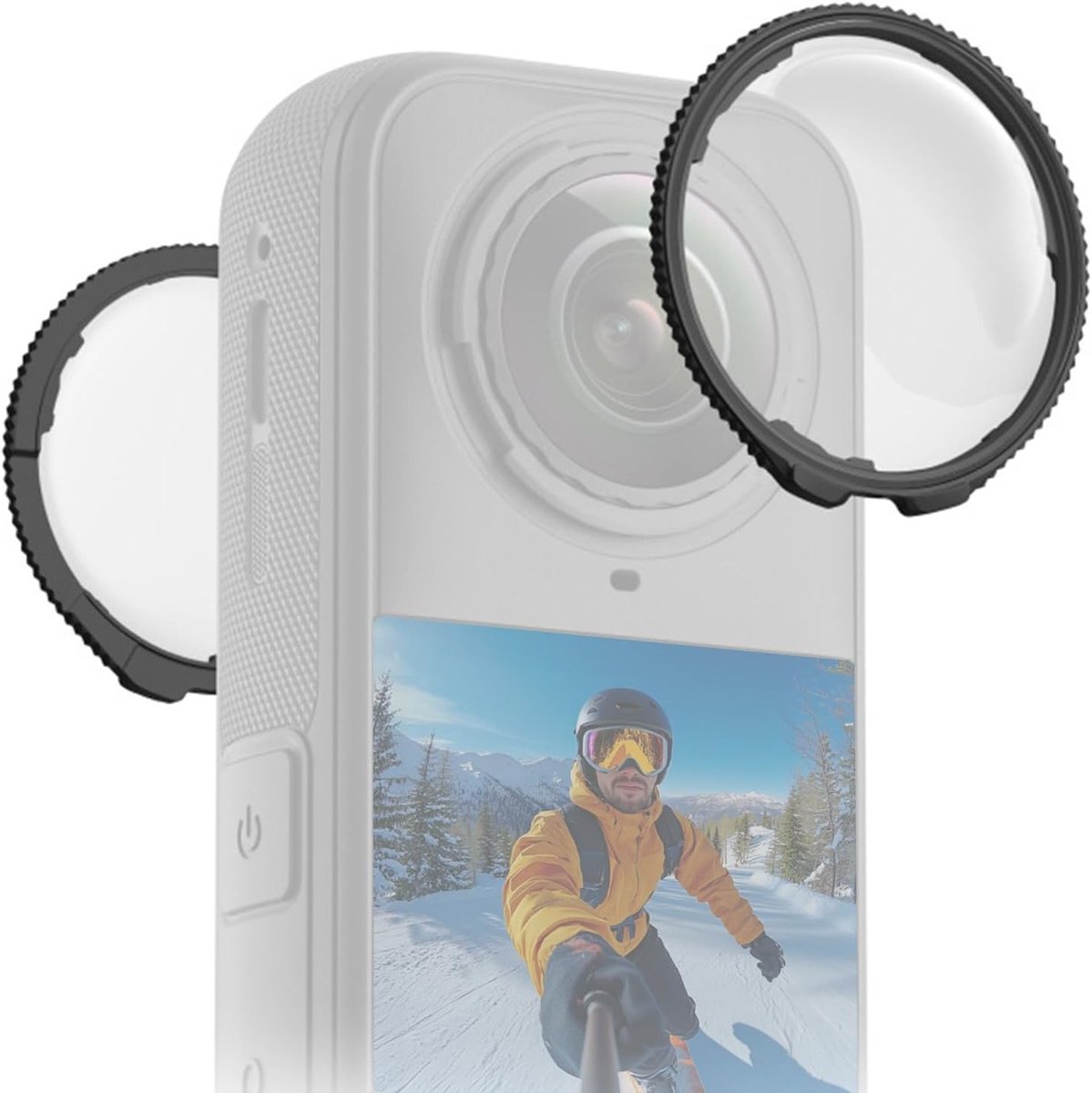 Lens Protector voor Actioncam - Schokbestendige en Krasbestendige Bescherming, Ultra Helder en Anti-Fog Optisch PC Hoesje voor X5 Camera Accessoire