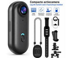 Compacte 4K Bodycam – Inclusief 64GB – Waterdicht & Handsfree – Actiecamera voor Sport, Reizen & POV