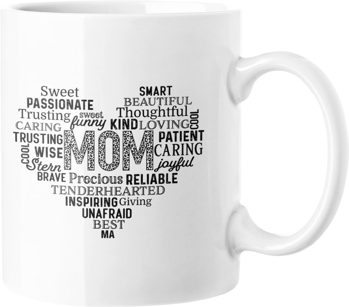 Beste Mama Ooit Mok - Liefdevol Moederdag Cadeau - Luipaardprint Mama Koffiekopje