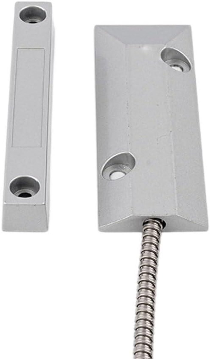 Metaalsensor Deur Raam - Magneetcontact Detector - Beveiliging Huis Garage - Sluitermodus Aanpasbaar - 10.6 x 3.8 cm - Metaal