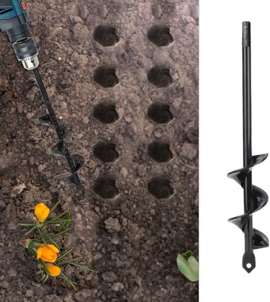 Merkloos - Grondboor - 4cm - 22cm - Manganstaal — afbeelding 4