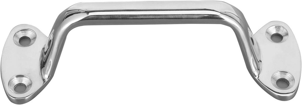 Bootleuning Roestvrij Staal - Handgreep Marine - Veiligheid Varen - Gepolijst 316 Staal - 15 cm Lang - Zilverkleurig