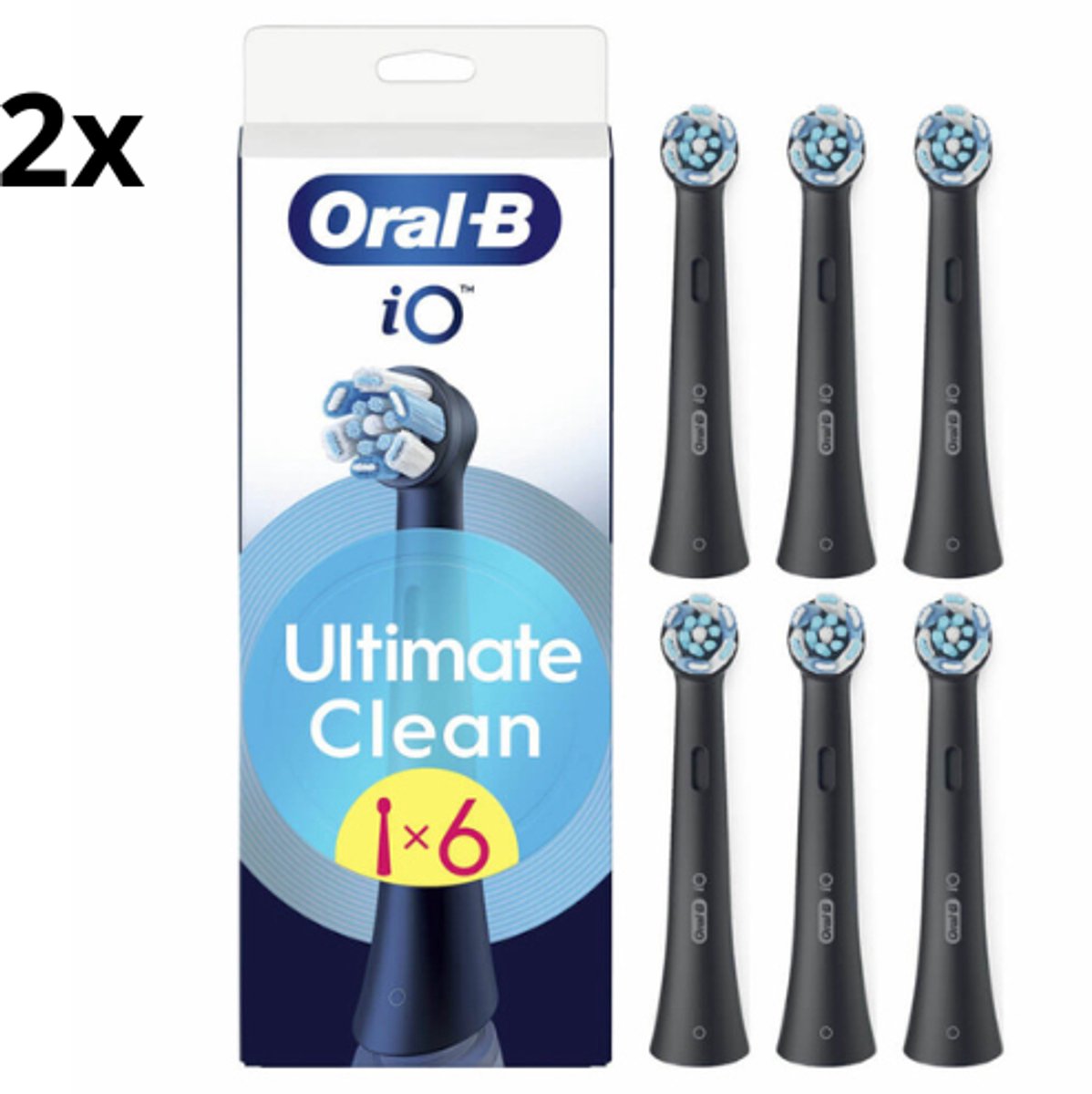 Oral B iO Ultimate Clean Opzetborstels - Zwart - 2 x 6 stuks