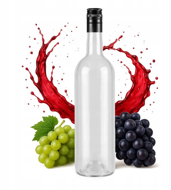 Bimberek - Glazen Flessen - 750ml - Transparant - Set van 10 van Merkloos — afbeelding 2