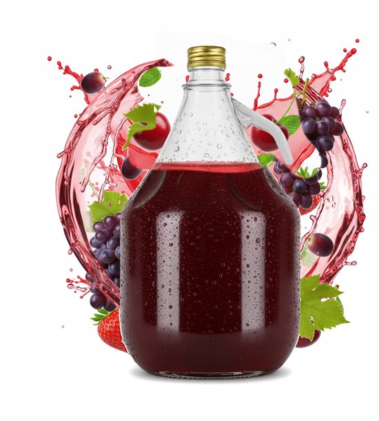Bimberek DAMA Serie - Glazen Fles voor Wijn - 3 Liter - Met Handvat en Dop van Bimberek — afbeelding 5