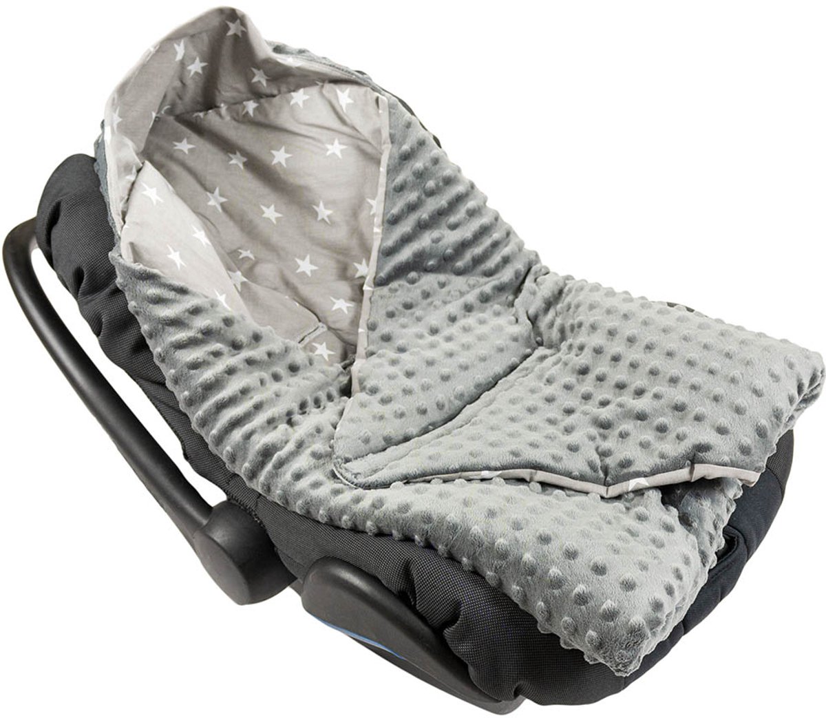 BabyUniverse - Minky Cocoon - 80x80cm - Grijze Sterren