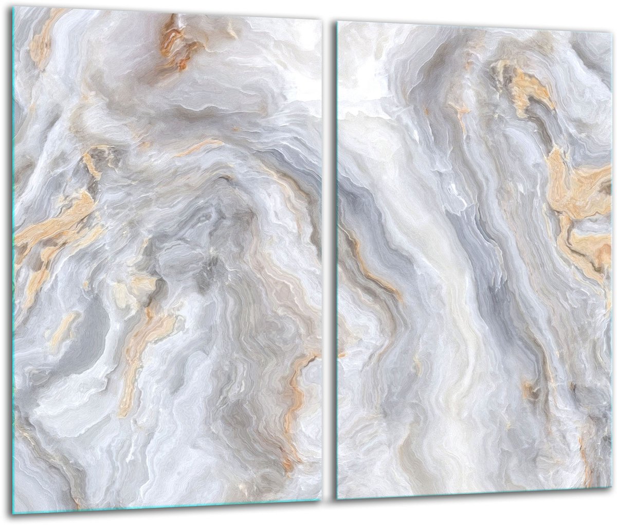 TMK ArtDeko - Snijplank - Glas - Witte Marmer - 30x52 cm