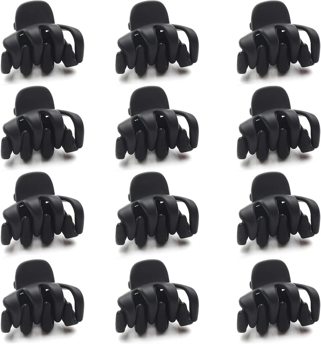 Kleine Haarclips - Mini Klemmen - Haar Stylen - Antislip Ontwerp - 3.5 cm - Mat Zwart