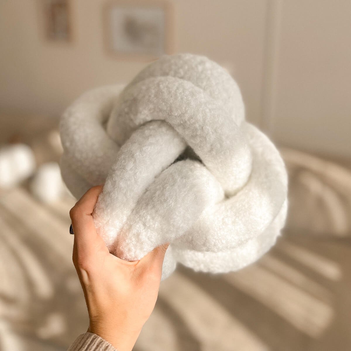 Decordruk SOFT LOOP - Kussen - 30cm - Wit