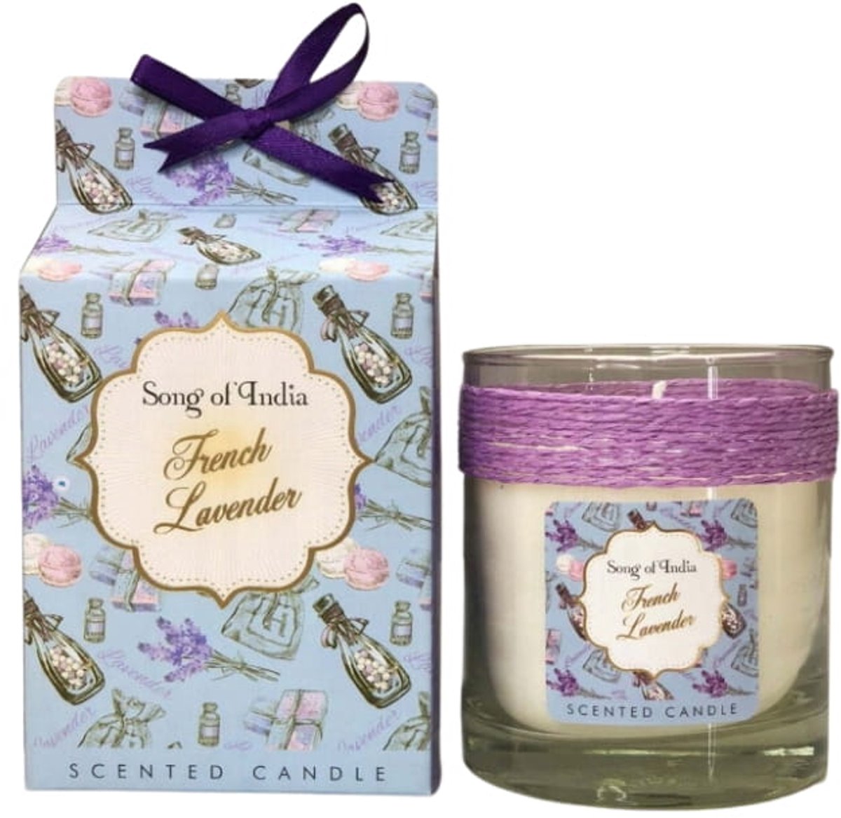 Song of India Little Pleasures - Geurkaars - Franse Lavendel - 200g - Sojawas