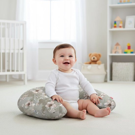 BabyUniverse Hibiskus - Voedingskussen - Ergonomisch - Anti-allergisch - Afneembare hoes — afbeelding 3