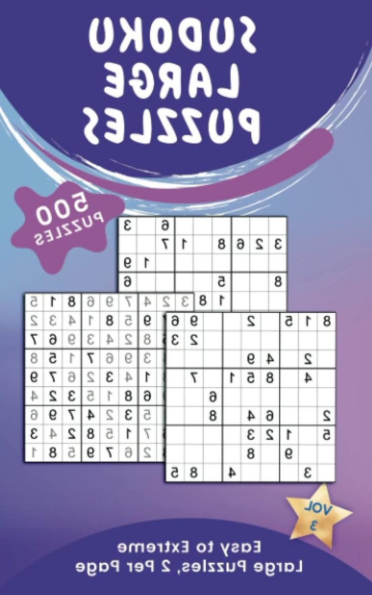 Sudoku Grote Puzzels - Logica Puzzelboek - Hersenen Trainen - 500 Puzzels Variërend - 12.7 x 20.32 cm - Niet gespecificeerd