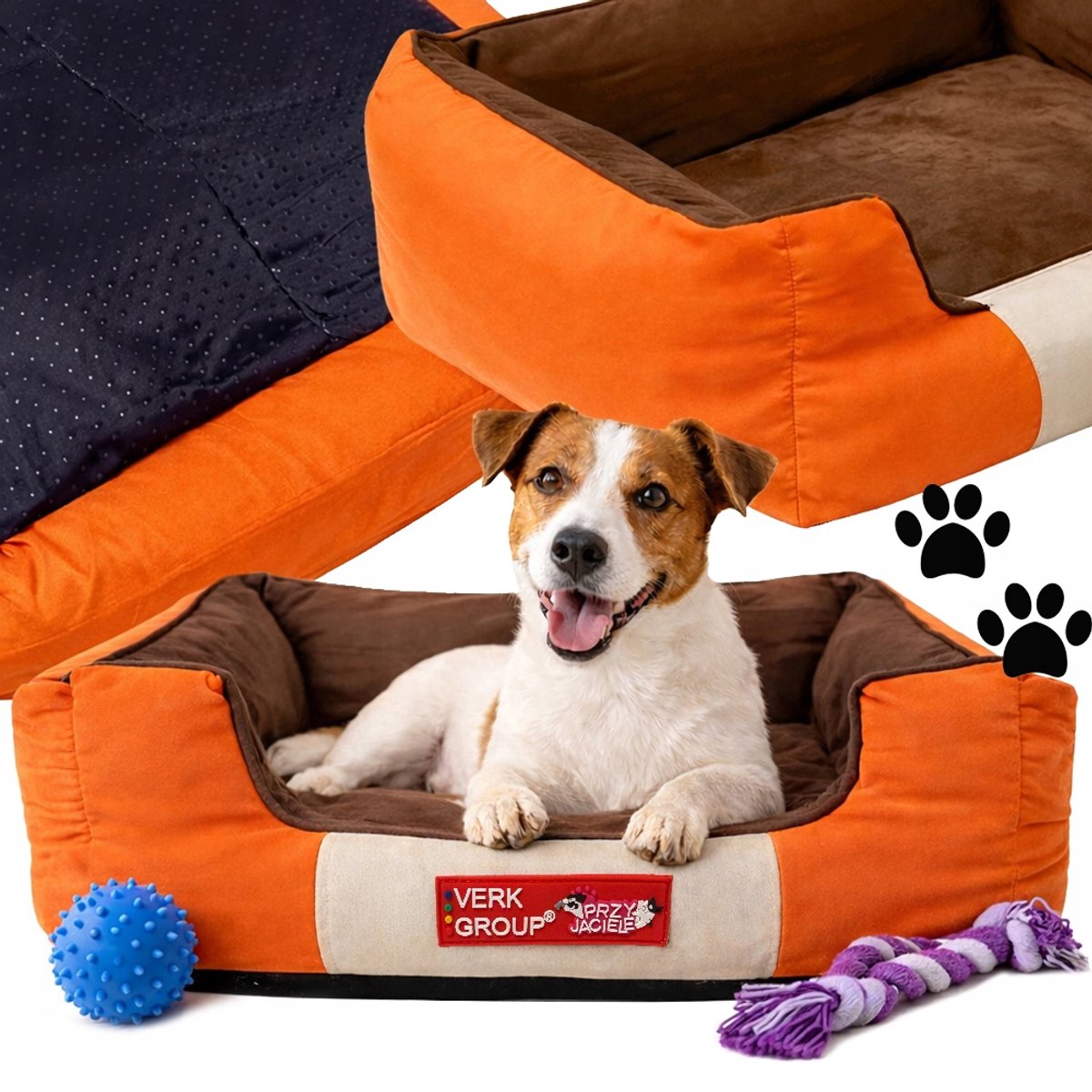 Przyjaciele - Huisdierbed - Antislip - Oranje - S
