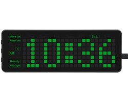 WaveShare Pico-Clock-Green - LED Klok - RTC DS3231 - Buzzer - 5V USB