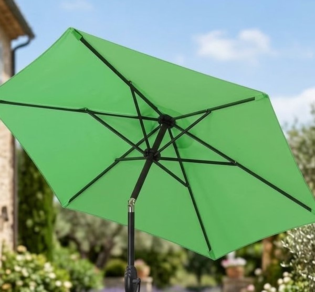 Zonneschijn Luxe Parasol Ø 180 cm – Appelgroen