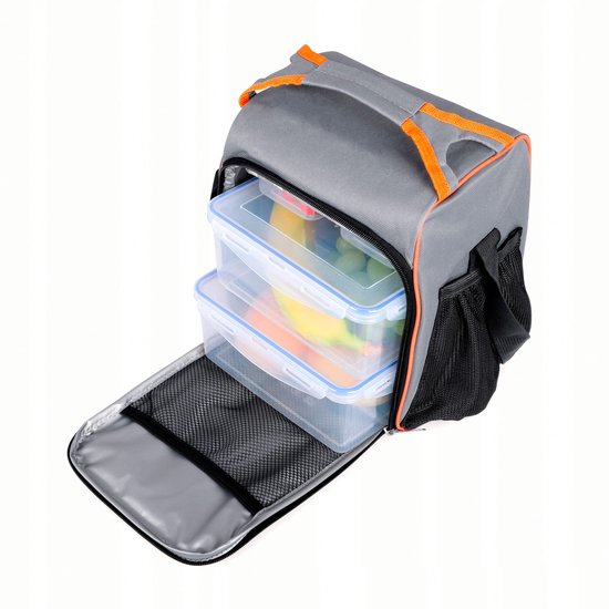 Promis TL09 Serie - Koeltas - 9 Liter - Grijs - Inclusief Voedselcontainers — afbeelding 2