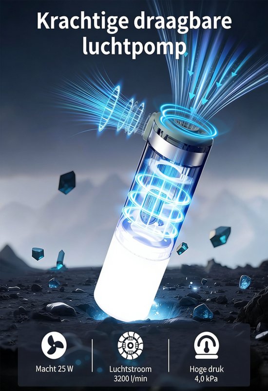 Elektrische luchtpomp met campingzaklamp; kan gebruikt worden als ontluchtingspomp op de camping, als opblaaspomp voor luchtmatrassen in het zwembad of als draagbare luchtpomp voor op reis (groen). van Merkloos — afbeelding 5