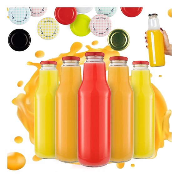 Bimberek KUBUŚ - Glazen Fles - 750ml - Schroefdop - Geschikt voor Sappen en Syrupen van Bimberek — afbeelding 3