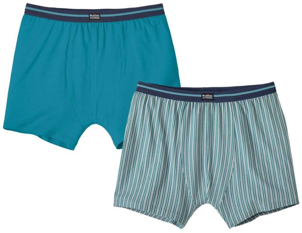 ATLAS FOR MEN - Set van 2 trendy boxershorts - Heren - Verkrijgbaar in grote maten - XL