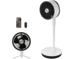 Dimplex DUOCOOL 2-in-1 Smart Statiefventilator – Ventilator Staand - Tafelventilator met 5 Snelheden - 20m Bereik – Fluisterstil (36dB) - Bediening via App en Afstandsbediening – Wit