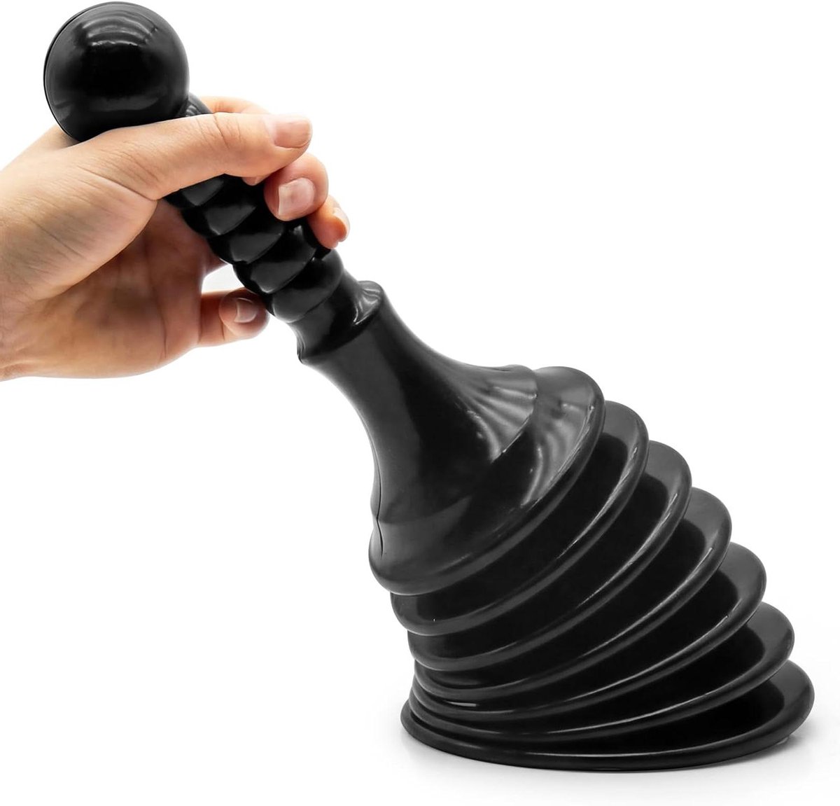 Toilet Plunjer - Afvoer Ontstopper - Sanitair Ontstoppen - Flexibel Accordeonontwerp - 30 cm Lengte - Zwart