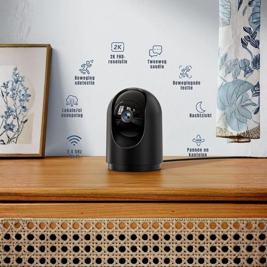 DnA® Camera - Camerabewaking - Camera Beveiliging - Camerabewaking Draadloos - Zwart - 8cm x 8cm x 11cm van Merkloos — afbeelding 2