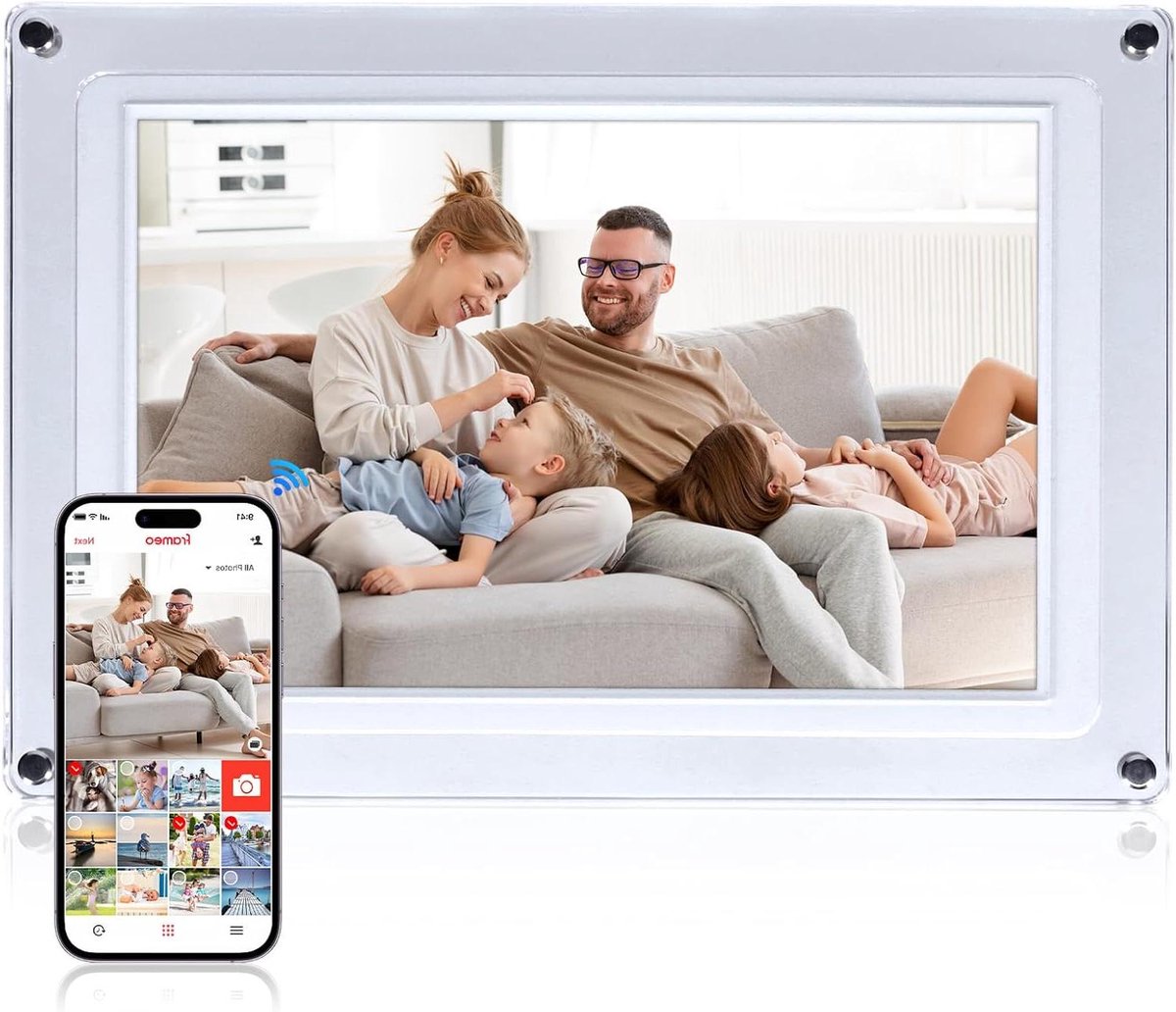 Digitale fotolijst - Smart frame wifi - Foto's delen - IPS touchscreen - 101 inch - Acryl