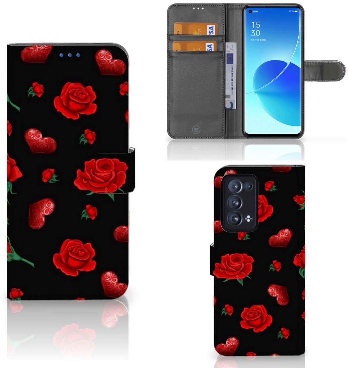 Book Case voor OPPO Reno 6 Pro Plus 5G Leuk Hoesje Valentine
