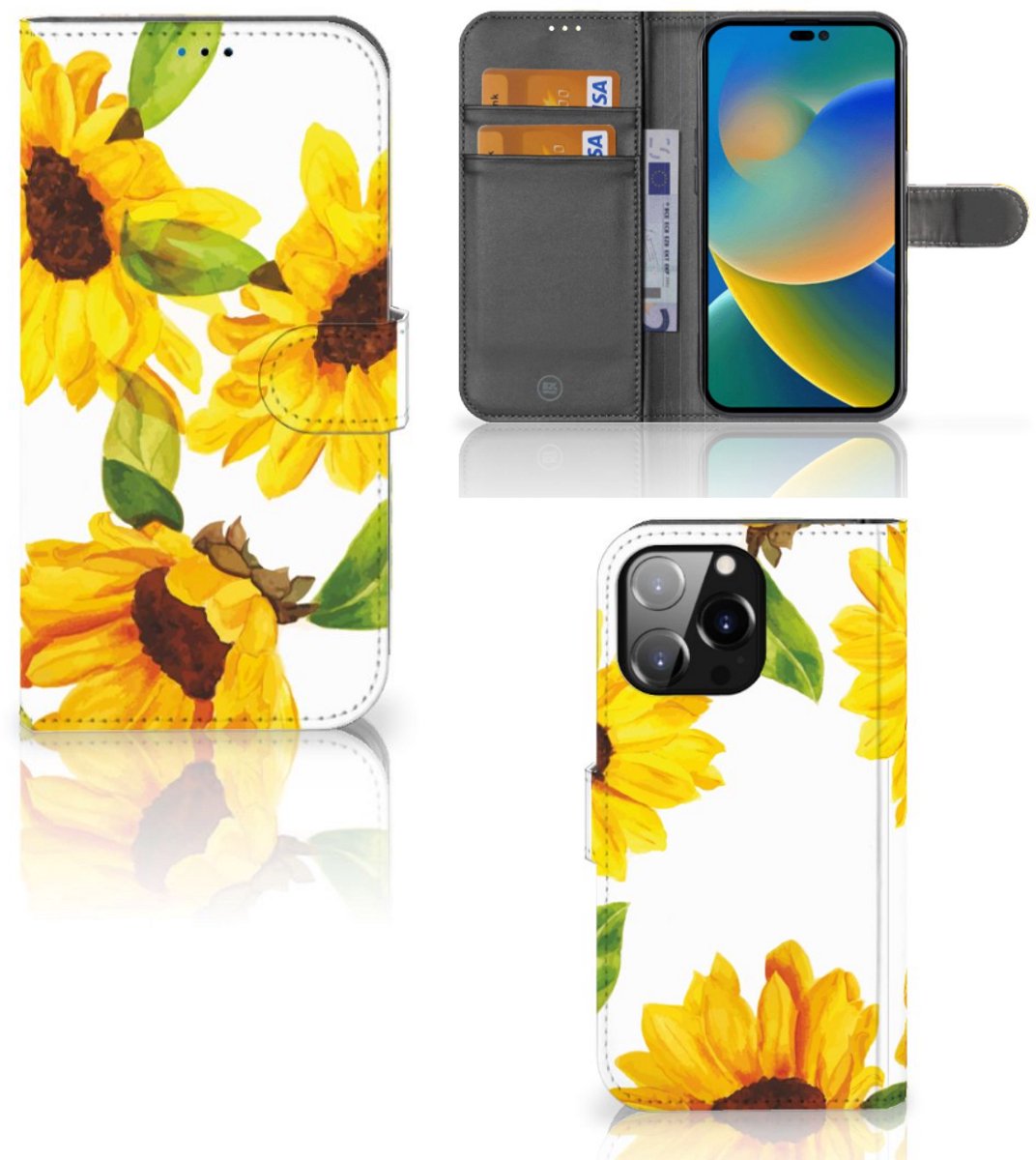 Hoesje voor iPhone 14 Pro Max Zonnebloemen