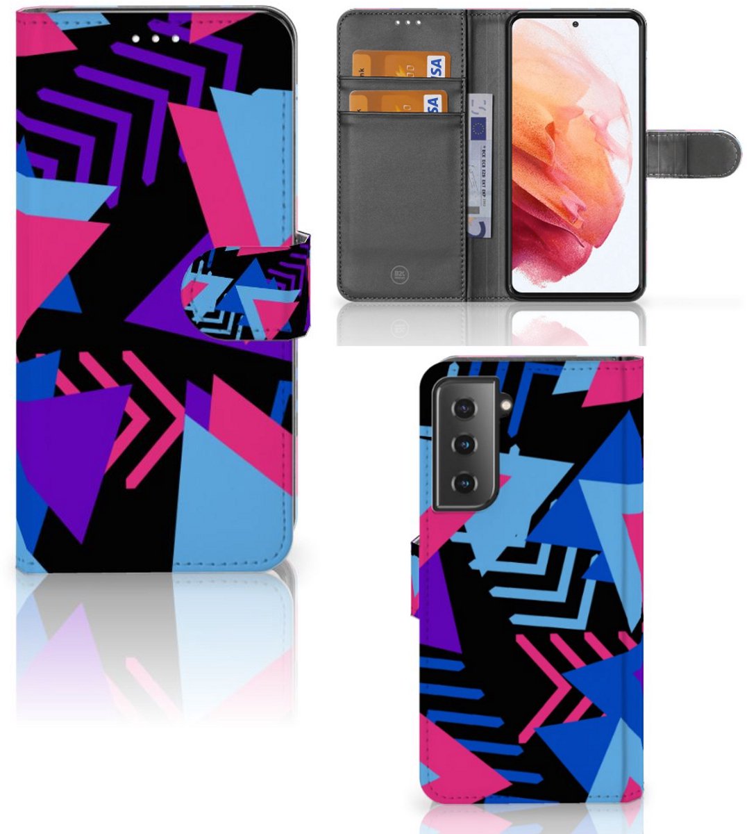 Samsung Galaxy S21 Book Case Funky Triangle