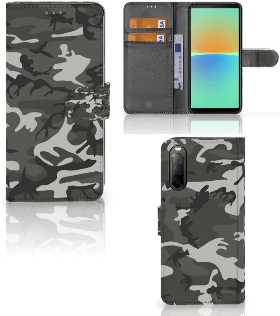 Sony Xperia 10 IV Telefoon Hoesje Army Light