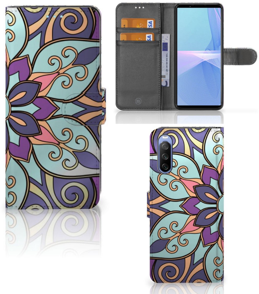 Sony Xperia 10 III Hoesje Purple Flower