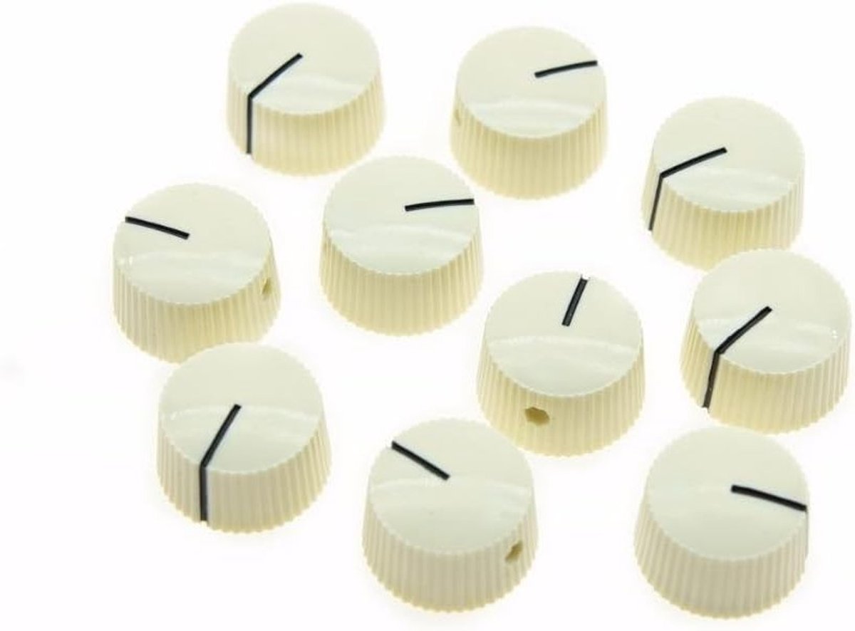 Vintage Barrel Gitaarversterker Knoppen voor Fender - Aged White, Geluidskwaliteit, Muziekaccessoires, Retro Design