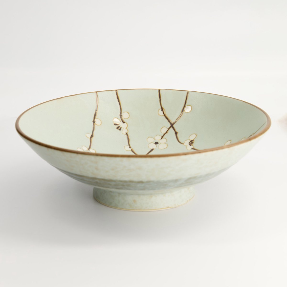 Tokyo Design Studio - Soshun - Kom - Kersenbloesem - Groen - 1400 ml - 24 x 7.5 cm
