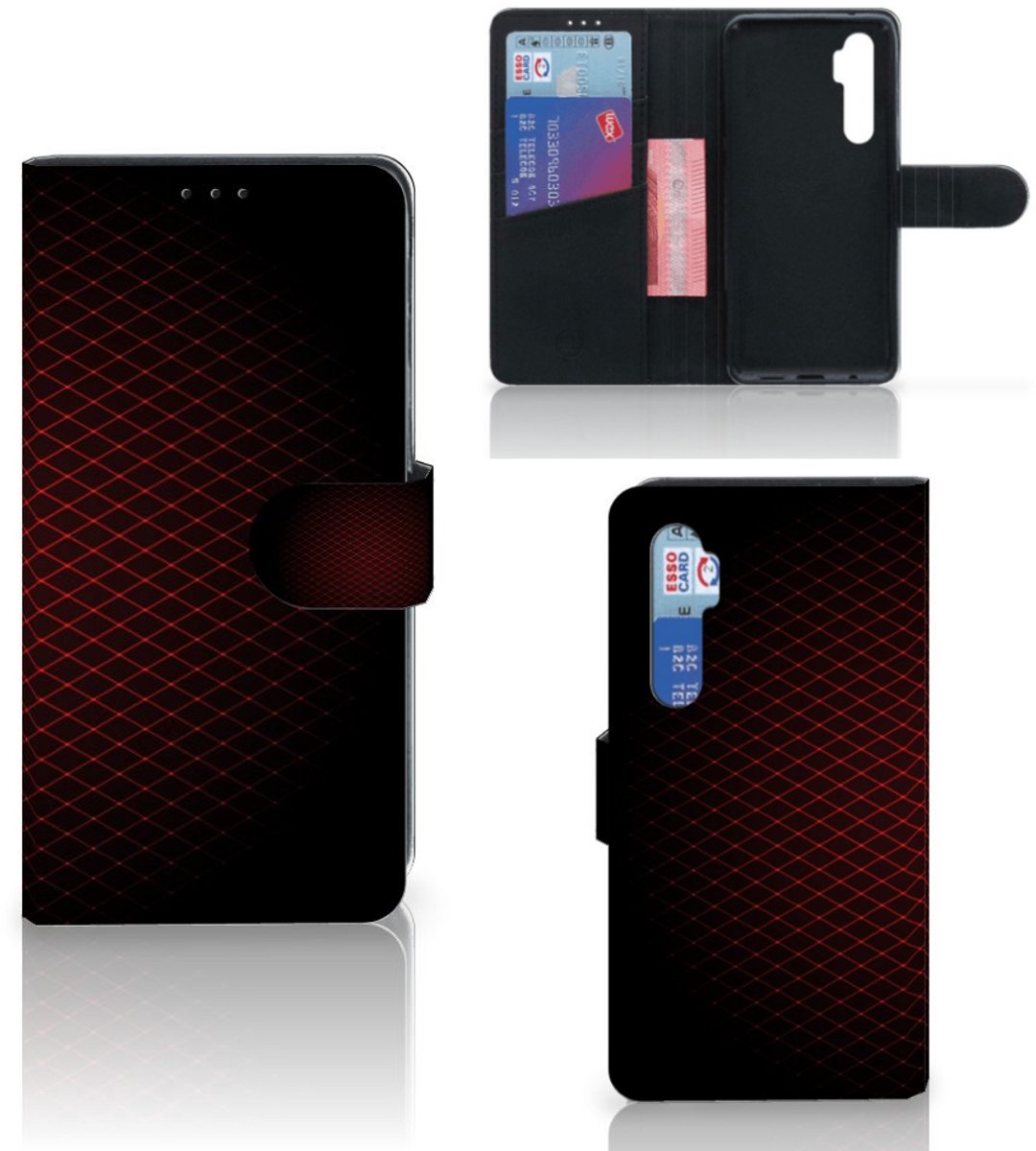 Xiaomi Mi Note 10 Lite Telefoon Hoesje Geruit Rood
