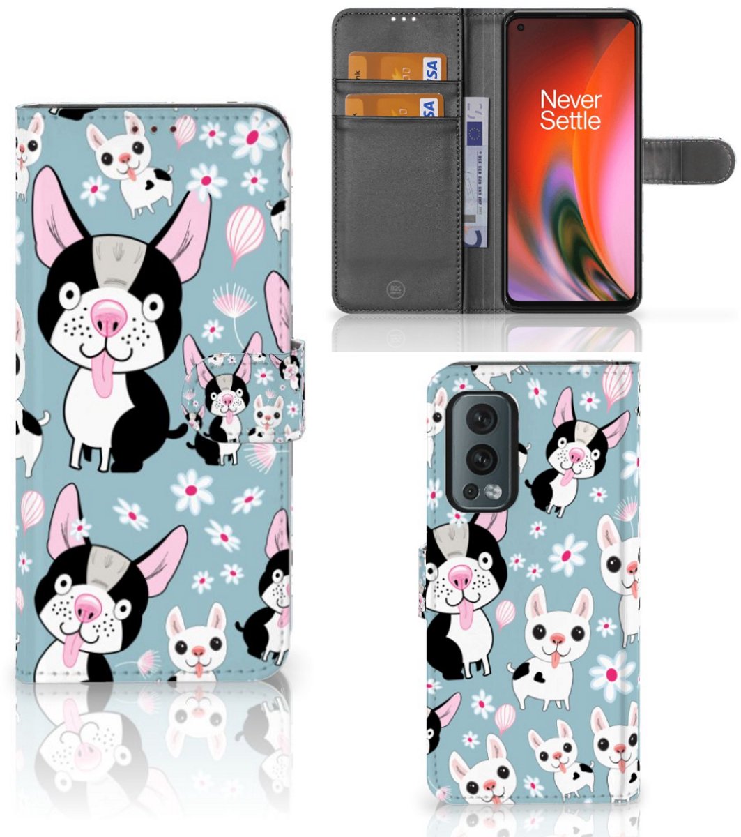 OnePlus Nord 2 5G Telefoonhoesje met Pasjes Hondjes