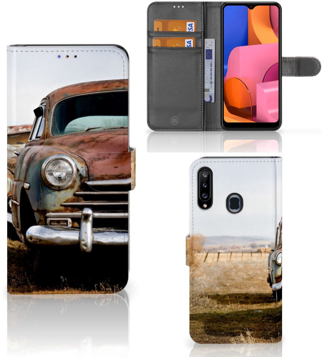 Samsung Galaxy A20s Telefoonhoesje met foto Vintage Auto