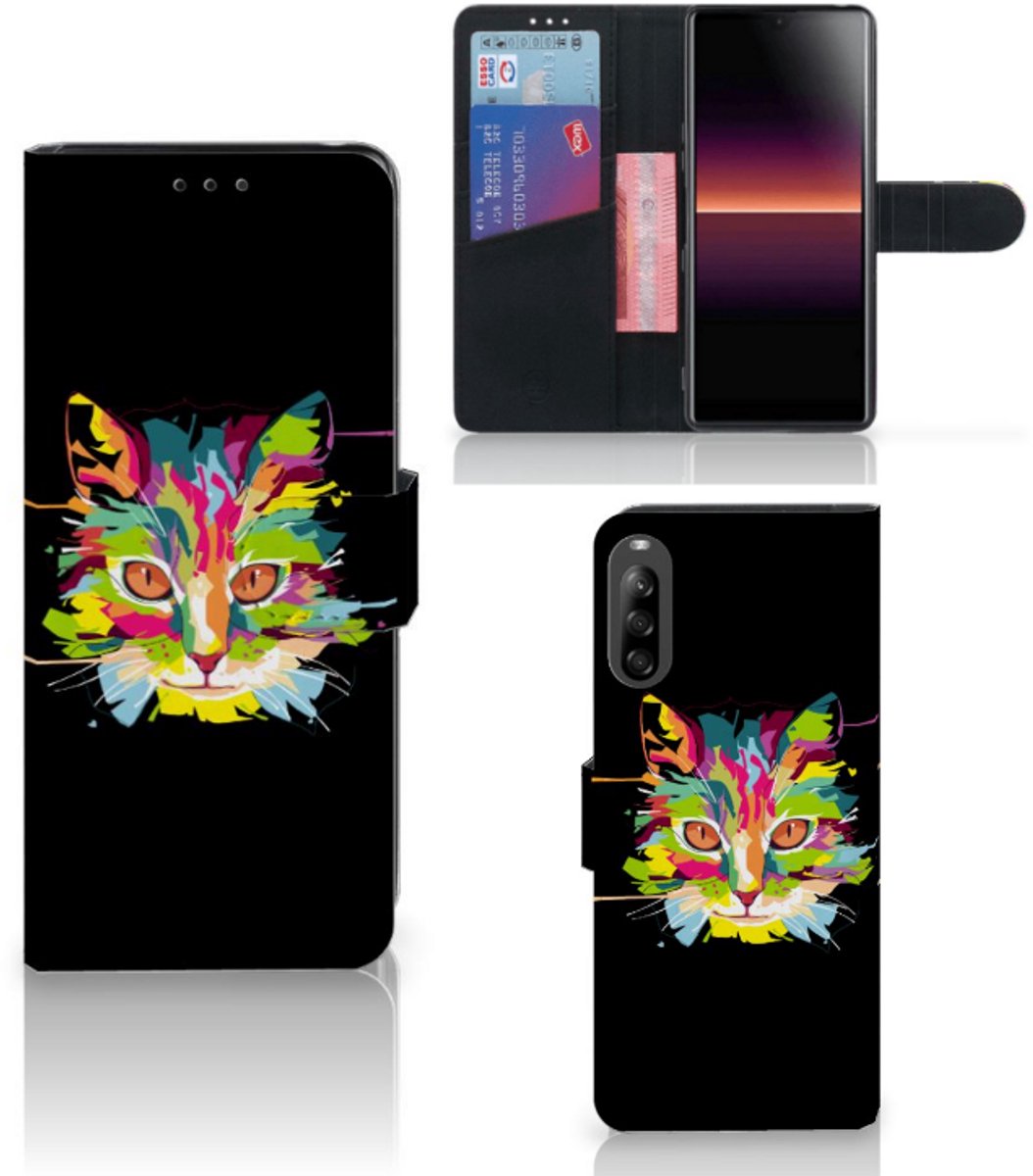 Book Case voor Sony Xperia L4 Leuk Hoesje Cat Color