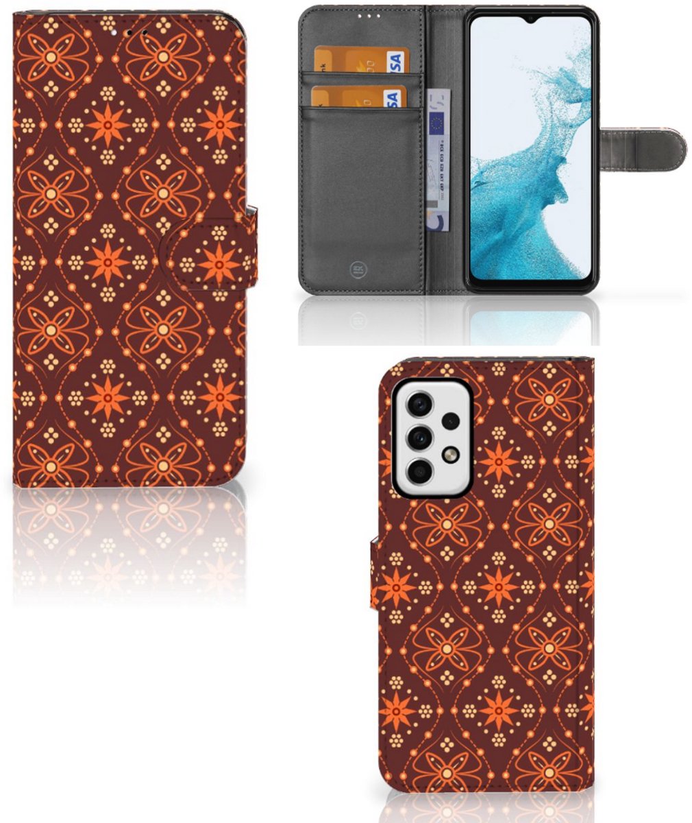 Samsung Galaxy A23 Telefoon Hoesje Batik Brown