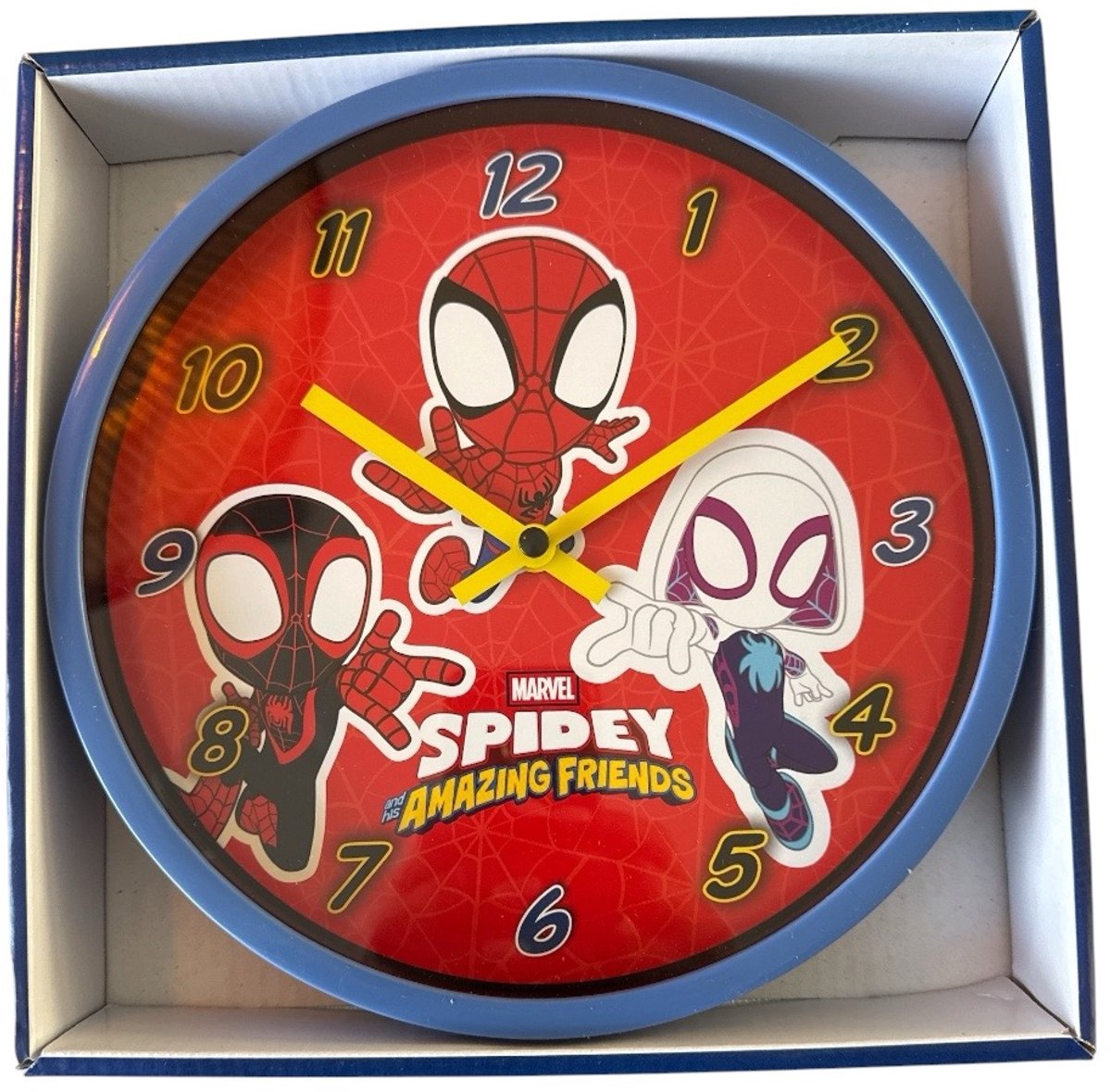 Marvel Spidey Kinder Wandklok – Spider-Man Klok – Spidey and His Amazing Friends – Kinderkamer – Stil Uurwerk – 25 cm
