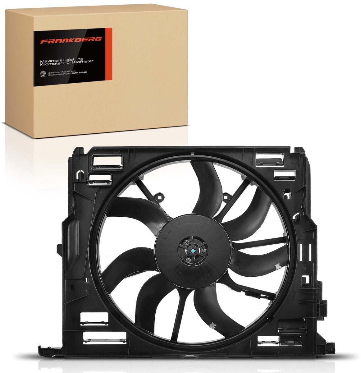 Frankberg 1x Motorradiator enkele ventilator