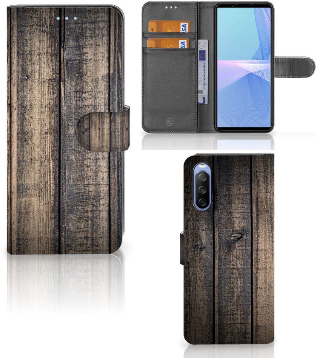 Sony Xperia 10 III Book Style Case Steigerhout