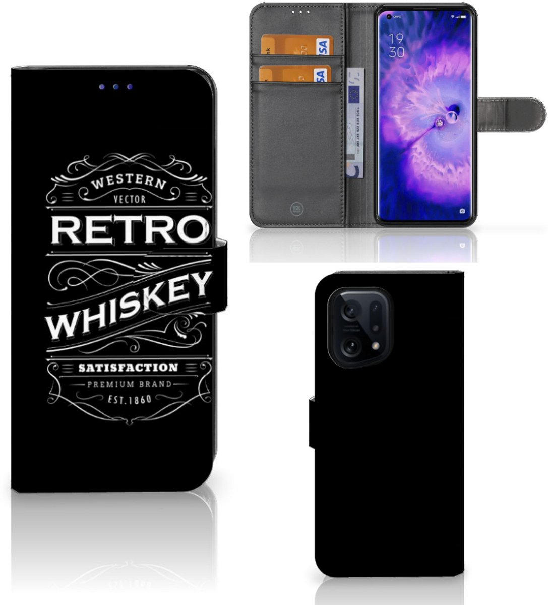 OPPO Find X5 Book Cover Whiskey