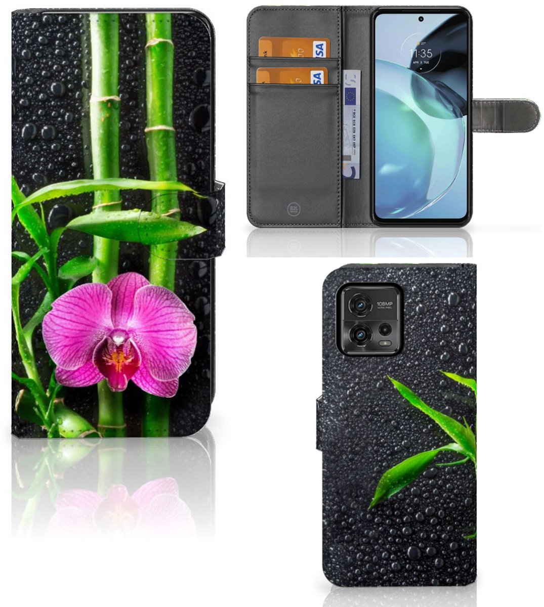Motorola Moto G72 Hoesje Orchidee