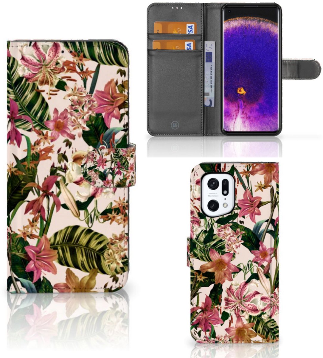 OPPO Find X5 Pro Hoesje Flowers