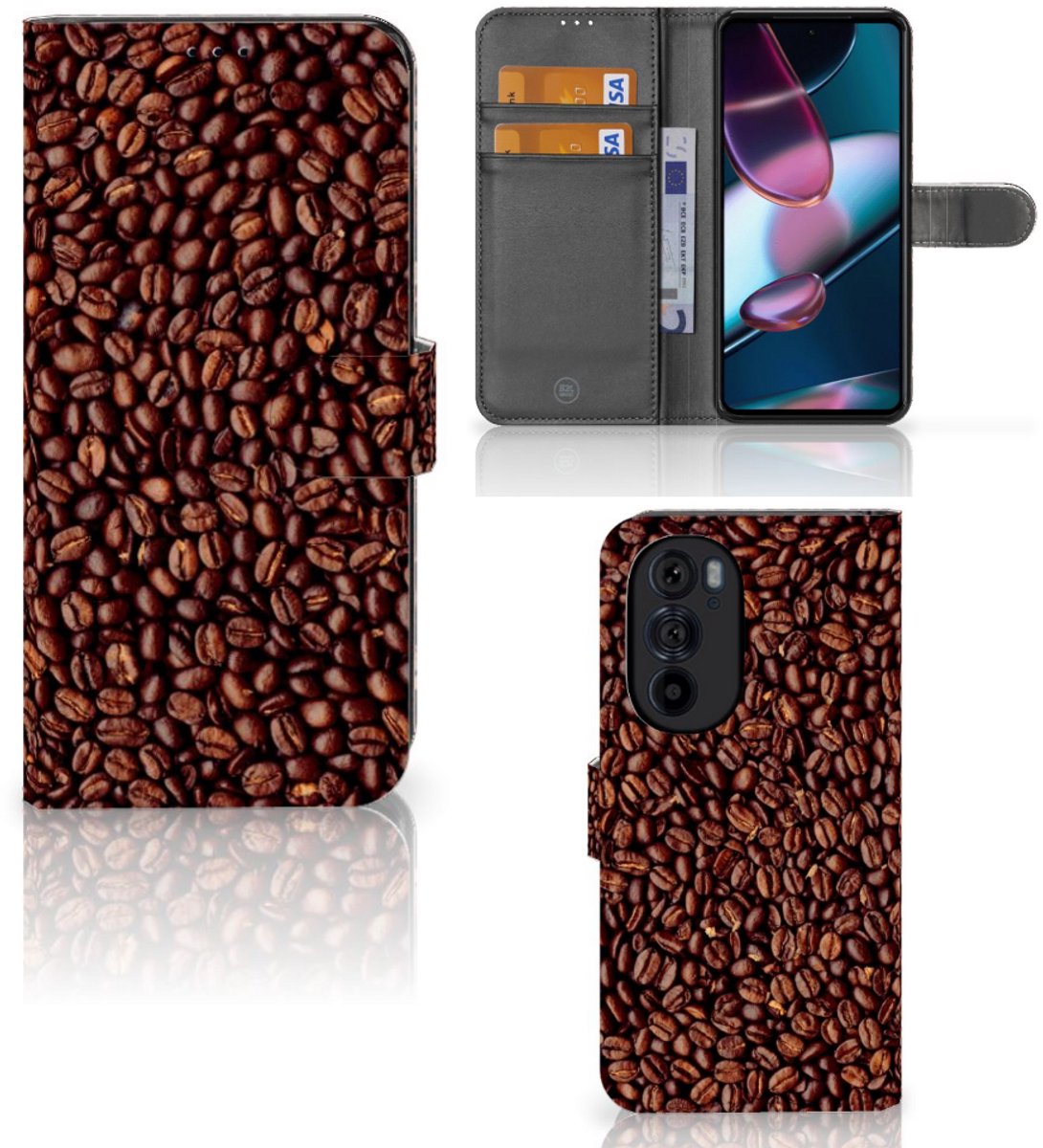 Book Case voor Motorola Edge 30 Pro Book Cover Koffiebonen
