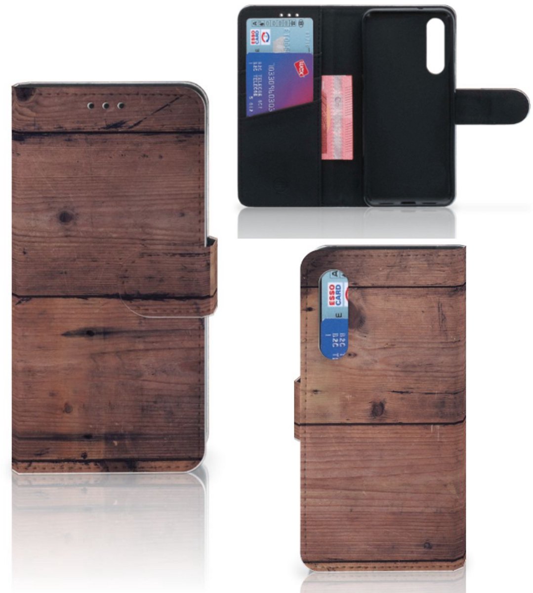 Xiaomi Mi 9 SE Book Style Case Old Wood