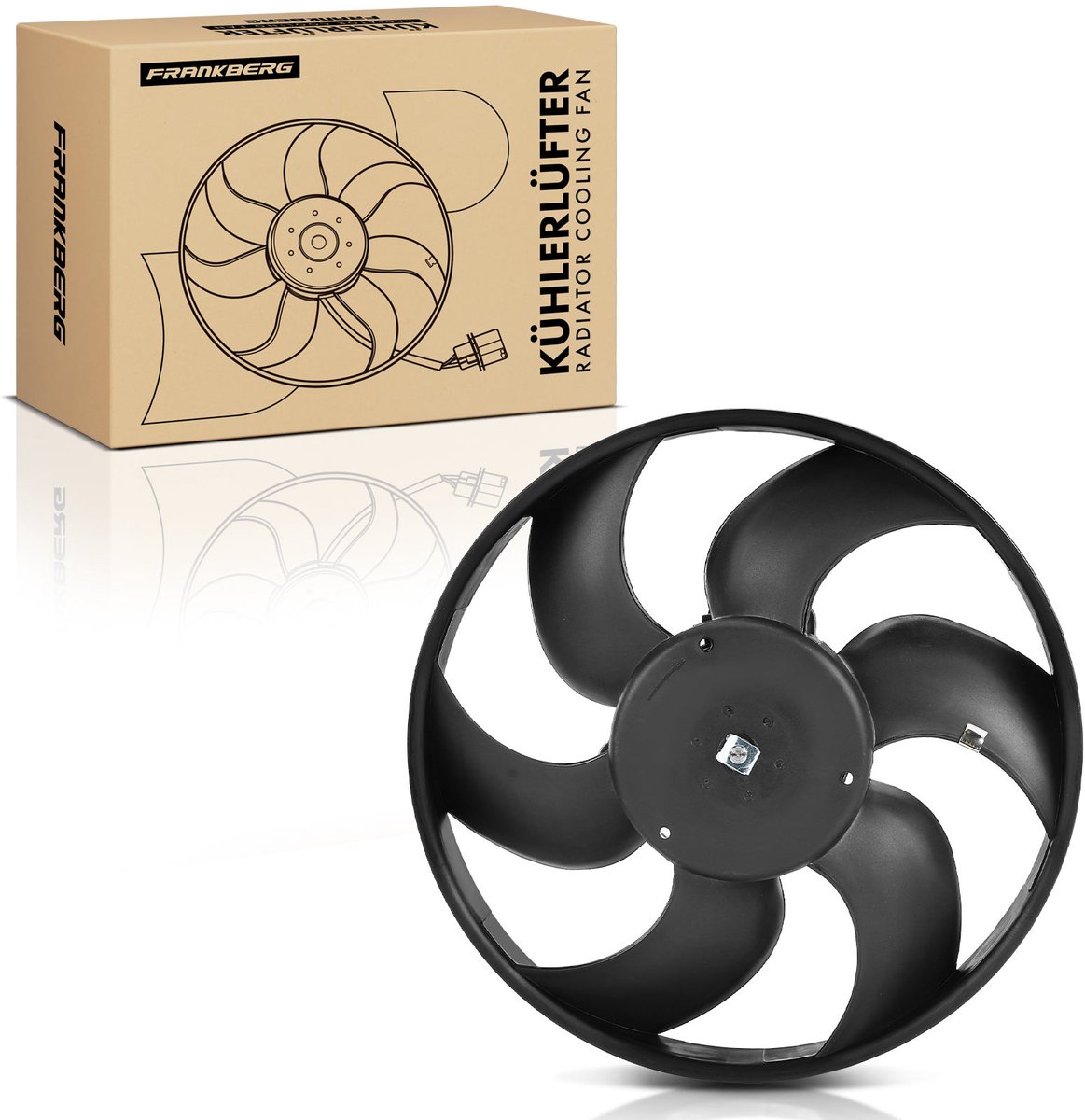 Frankberg 1x Motorradiator enkele ventilator