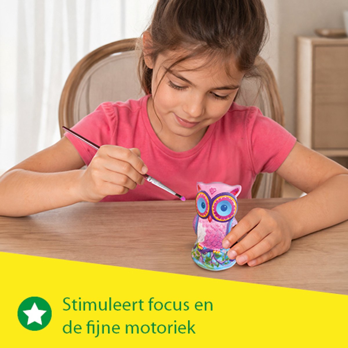 SES Creative - Hobby Pink - Gieten en Schilderen - Uil - Knutselen Meisjes - Sneldrogend - Vanaf 5 jaar — afbeelding 5